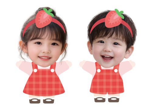 딸기 합성도안