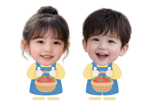 딸기 합성도안
