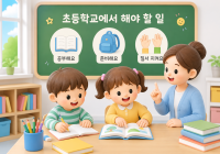 초등학교에 가면 해야 할 일을 알아보아요